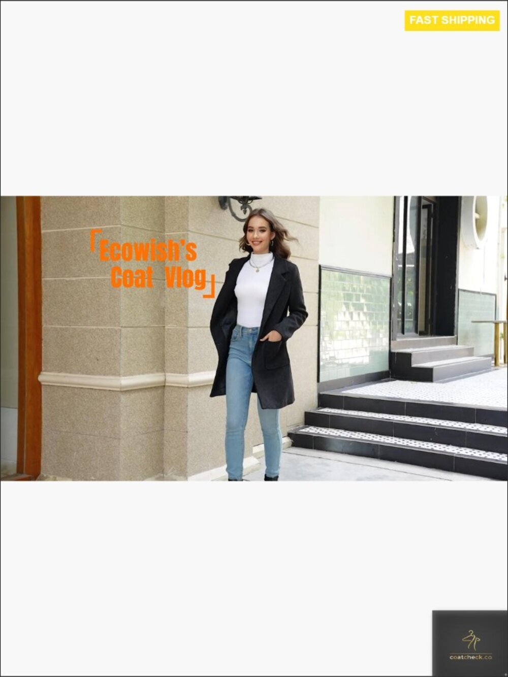 Classic Trench Peacoat Overcoat Elegant Fitted Lapel Winter Fall Cardigan Style - Picture 7 of 7